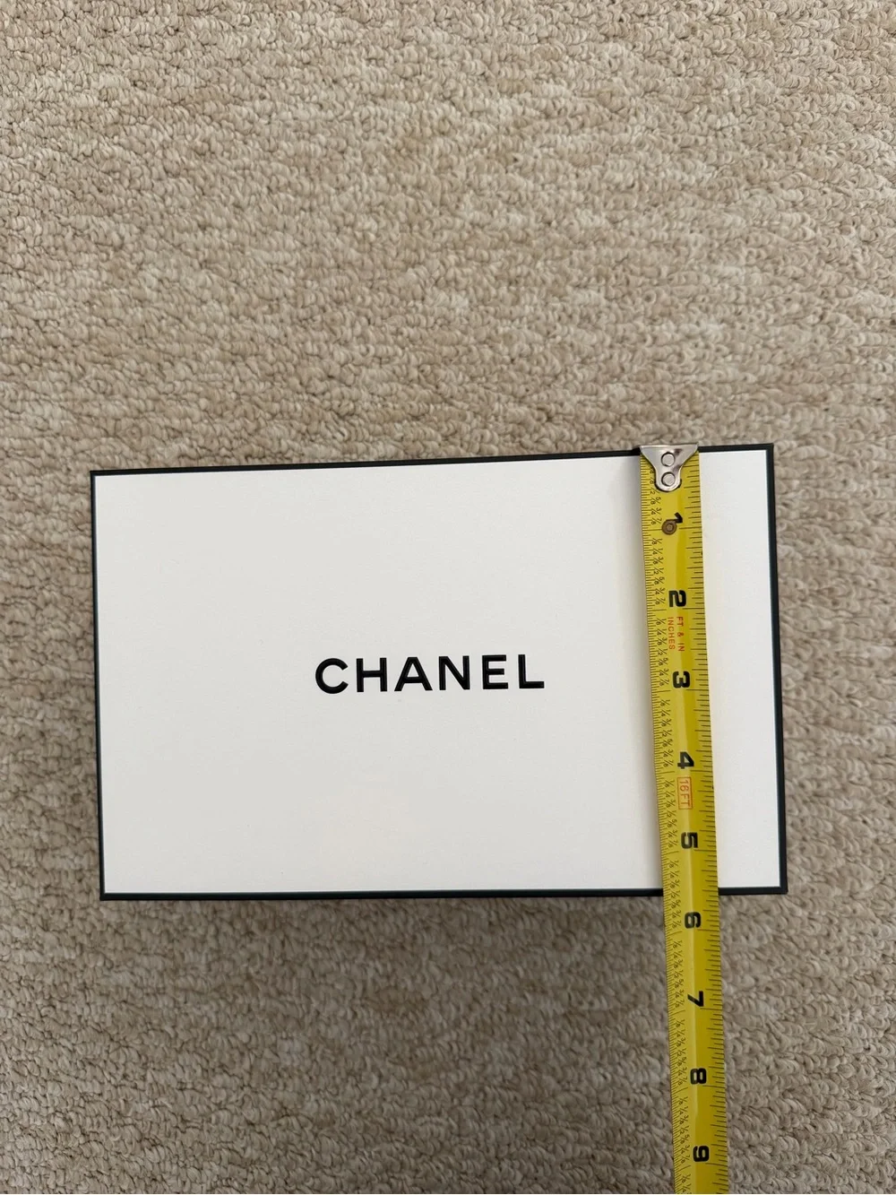 CHANEL White Box with Black Logo and Trim